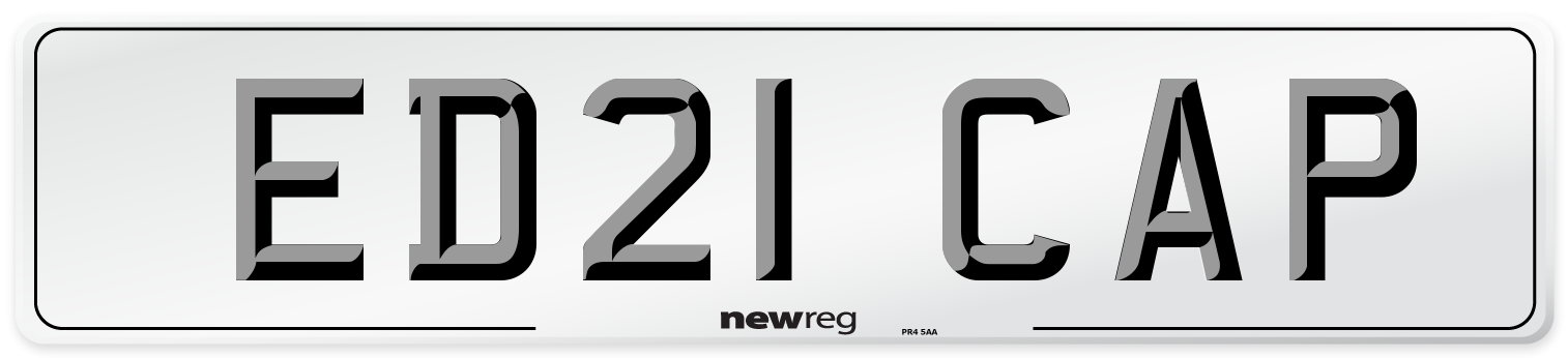 ED21 CAP Number Plate from New Reg